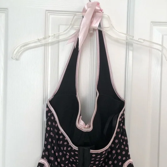 Coquette Polka Dot Halterneck Corset Lingerie - Picture 7 of 10
